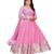 Pink embroidered net salwar