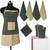 Cotton Sand and Sedona Sage Bi-color Apron Set (8 pcs)