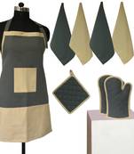 Cotton Sand and Sedona Sage Bi-color Apron Set (8 pcs)