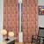 Polyester Rust Jacquard Curtains with Lining with 8 Eyelets for Door