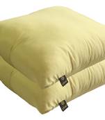 Bright and Fluffy Lemon Yellow Cushions (Size: 16"x16", 2 pcs.)