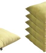 Bright and Fluffy Lemon Yellow Cushions (Size: 16"x16", 6 pcs.)