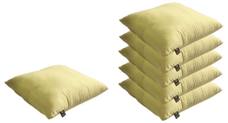 Bright and Fluffy Lemon Yellow Cushions (Size: 16"x16", 6 pcs.)