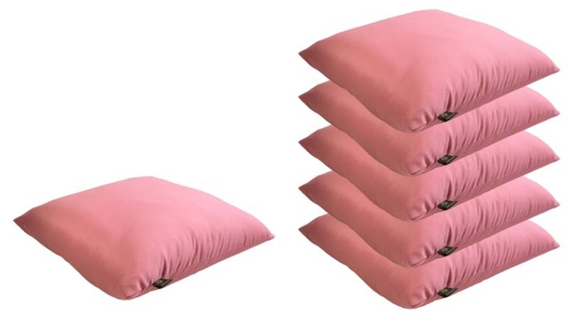 Bright and Fluffy Pink Cushions (Size: 16"x16", 6 pcs.)