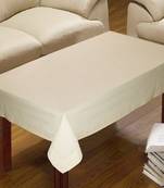 Lushomes Cotton Cream Plain Dining Table Cover Cloth Size 36 x 60 Inches, Center Table Cloth