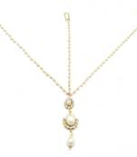 Small Size Matha Patti Maang Tikka With Crystal  And  Pearl