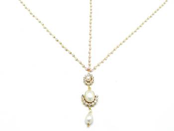 Small Size Matha Patti Maang Tikka With Crystal  And  Pearl 3