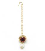 Traditional Contempory Style Rajasthain Borla Decorated With Crystal Stones And  Made With Fine Brass