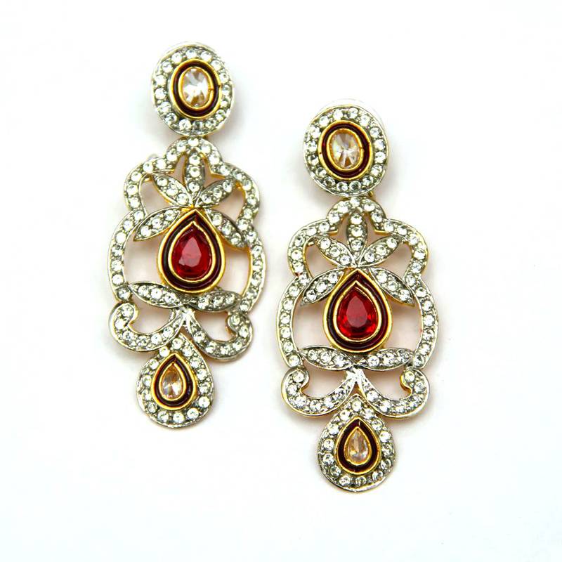 Red Diamond Earrings