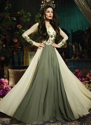 Ivory embroidered georgette salwar 3