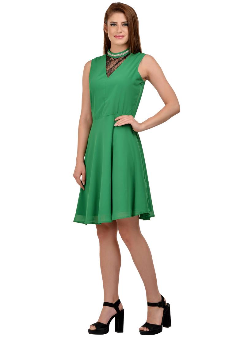 polyester casual dresses Sleeveless Strap Dress in Polyester Fabric, Above Knee Length, Casual Vacation Style
