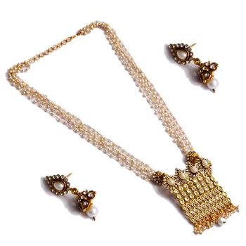 Gold pearl necklace-sets 2