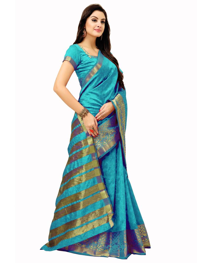 Women's Manipuri Silk Charcoal Grey Printed Designer Saree With Blouse Piece