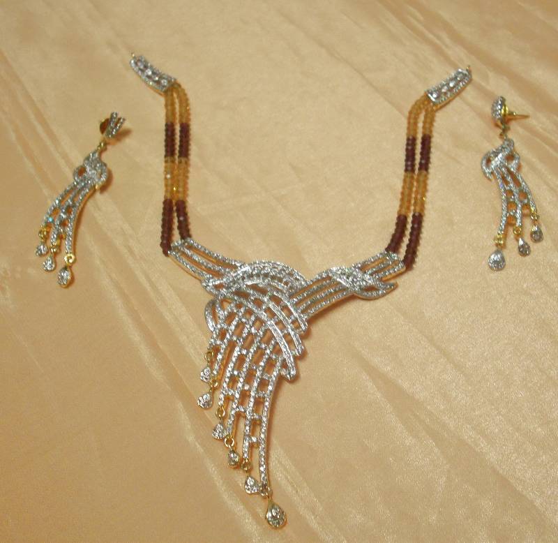 Crystal Zircon Designer Necklace