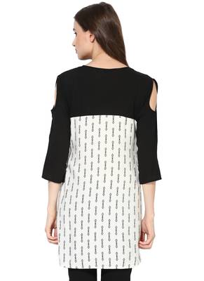 Off white printed Rayon stitched kurti 2
