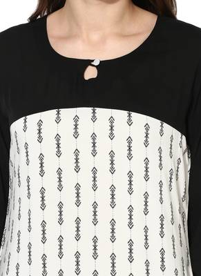 Off white printed Rayon stitched kurti 6