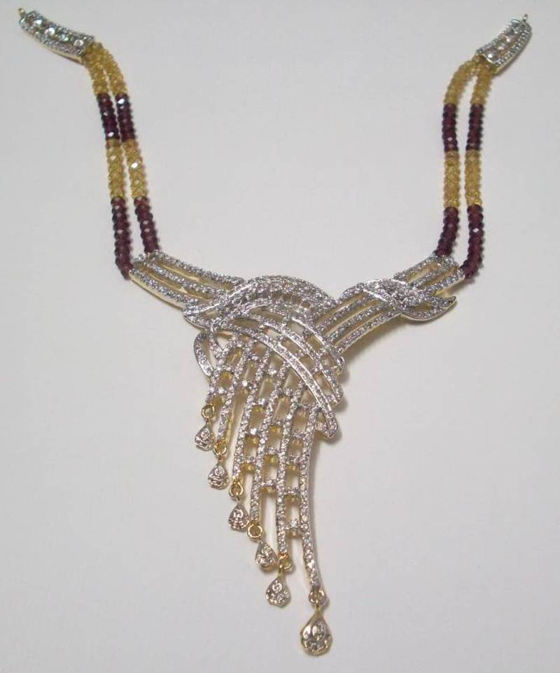 Crystal Zircon Designer Necklace