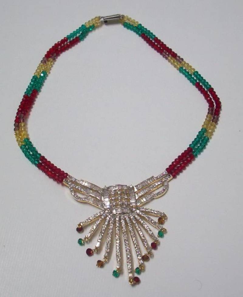 Crystal Zircon Designer Necklace 02
