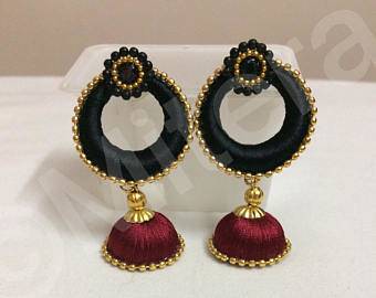 Beautiful Silk thread earring 1