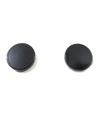 Black Silver Black Surgical Stainless Steel Pair Stud Earring for Men 2