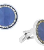 Enamel Watch Black Rhodium Plated Brass Cufflink Pair for Men