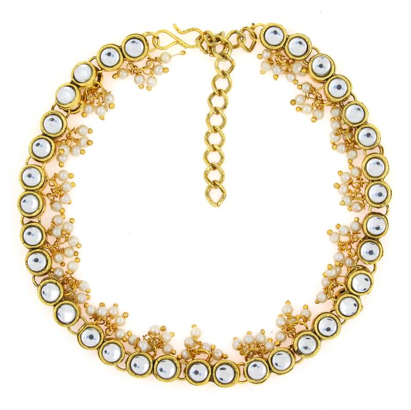 Gold yellow gold plated anklets