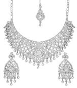 White zircon   necklace-sets