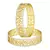 Filigree Flower Gold Plated Matte Rhodium Bangle Pair for Women