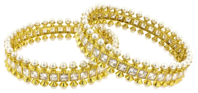 Gold Pearl bangles-and-bracelets