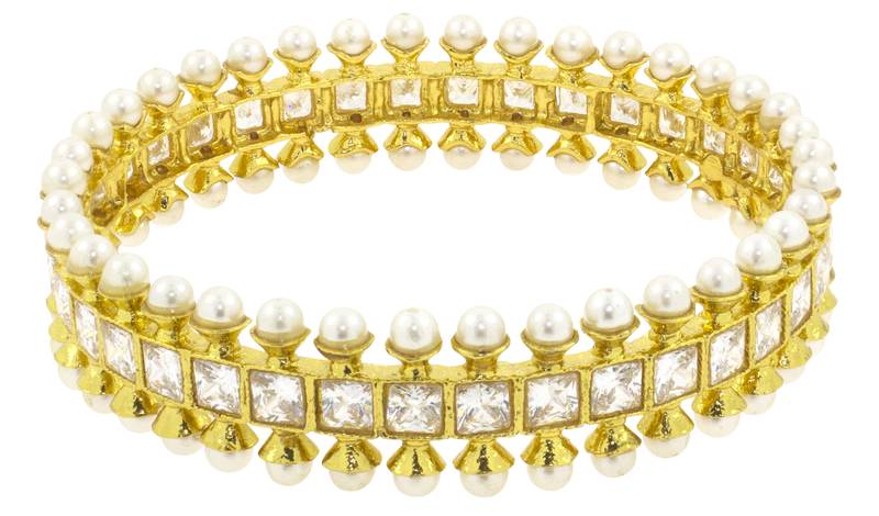 Gold Pearl bangles-and-bracelets