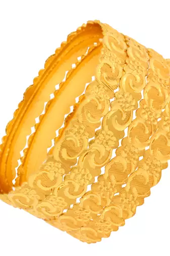Gold plated bangles and bracelets