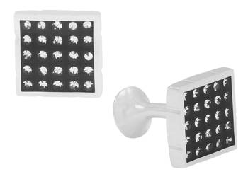 Black American Diamond Cufflink For Men 1