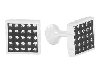 Black American Diamond Cufflink For Men 2