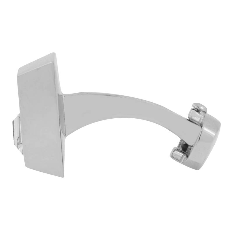 squae matt princess cut american diamond studded cufflink pair