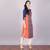 Aurelia Womens Orange Straight Rayon Stitched Kurti