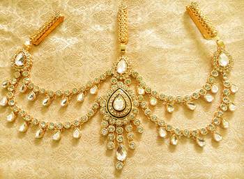 Designer kundan triple juda waist belt kamarband ethnic wedding jewellery 1