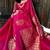 Multicolor printed synthetic saree with blouse