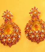 Multicolour Cocktail Zircon Studded Fashion Earrings
