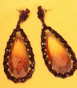 Purple Zircon Studded Imitation Fashion Earrings