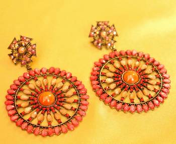 Multicolour Stone Studded Fashion Earrings 1