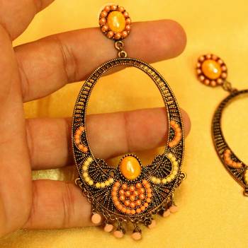 Antique Multicolour Long Fashion Earrings 2