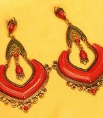 Multicolour Green & Red Antique Plating Fashion Earrings