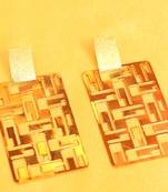 Gold Plated Matt Finish Gold Plated Earrings