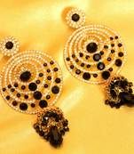 Black Onyx Zircon Studded Fashion Earrings