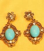 Turquoise Antique Plating Fashion Earrings