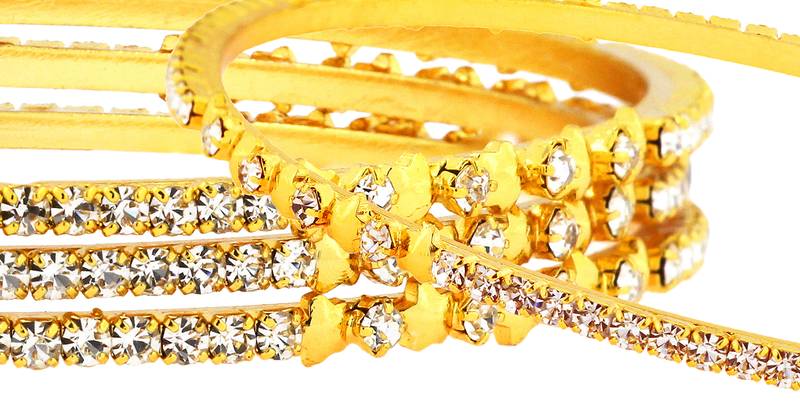 Gold plated bangles and bracelets