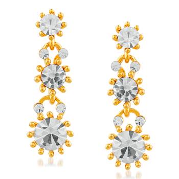 Classy Gold Plated Austrian Stone Gold Finish Necklace Set 3