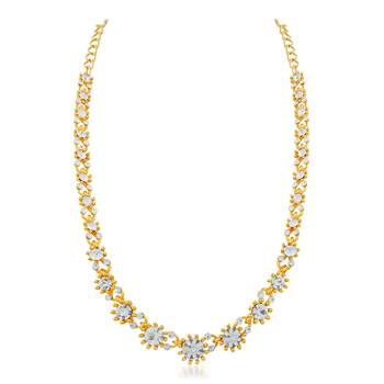 Classy Gold Plated Austrian Stone Gold Finish Necklace Set 4