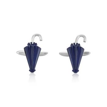 Rhodium Plated Umbrella Cufflinks for Men || Gift for Brother || Gift for Men 1