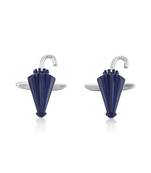 Rhodium Plated Umbrella Cufflinks for Men || Gift for Brother || Gift for Men